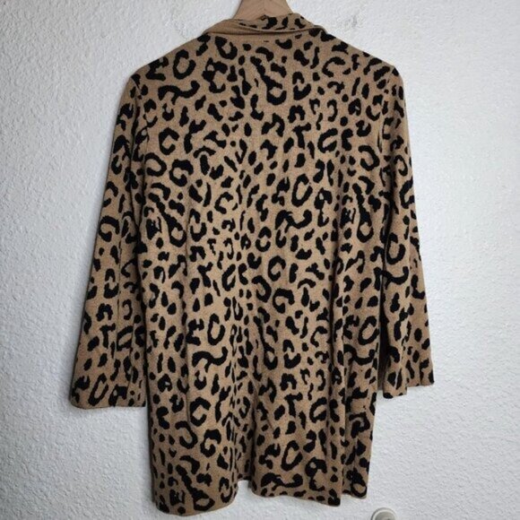 J.Crew Sophie Open-Front Sweater-Blazer in leopard Women's Size Medium #AB875 - Picture 7 of 8